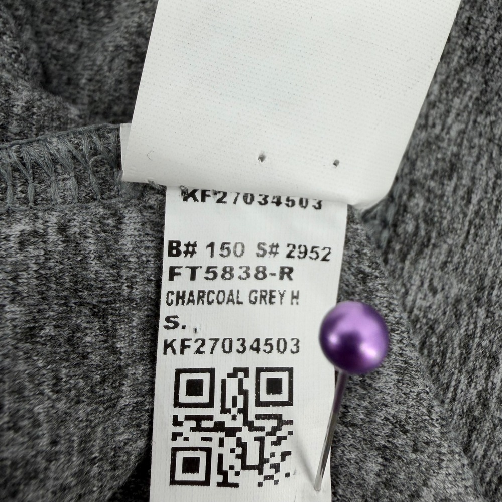 Fabletics Hoodie Womens Small Charcoal Grey Heathered Crop Pullover FT5838-R - Picture 6 of 9